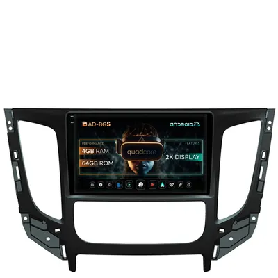 Navigatie 2K Mitsubishi L200 (2014-2020), Android, S-Quadcore 4GB RAM + 64GB ROM, 9.5 Inch - AD-BGS90042K+AD-BGRKIT274