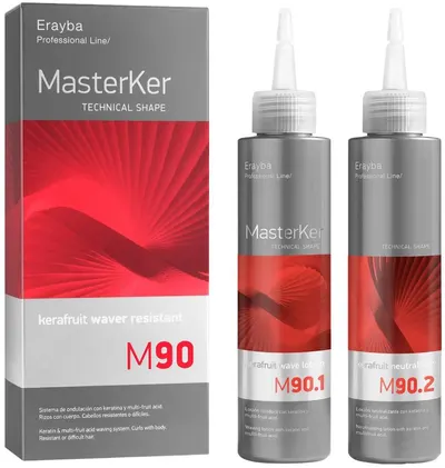 Erayba MasterKer Sistem de ondulare cu keratină si acizi din fructe M90, 2 x 150 ml