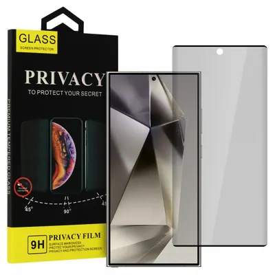 Folie de protectie Ecran Privacy OEM Glass pentru Samsung Galaxy S24 Ultra S928, Sticla Securizata, Edge Glue