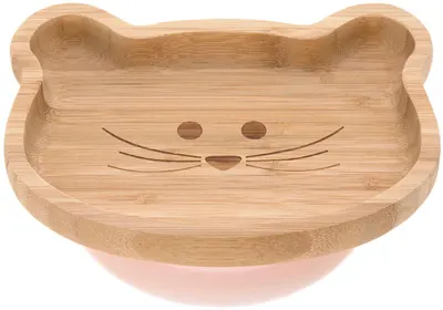 Bol de bambus cu vid Lassig - Little Chums Mouse