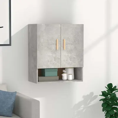 vidaXL Dulap de perete, gri beton, 60x31x70 cm, lemn compozit