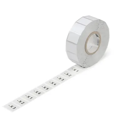 Push-button marker; 22 x 22 mm; silver-colored