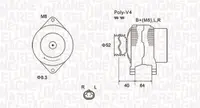 Alternator (14v, 80a) Chevrolet Aveo Kalos; Daewoo Kalos 1.2 Dupa 2003