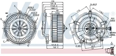Ventilator habitaclu potrivit BMW Seria 7 (E65, E66, E67); ROLLS-ROYCE PHANTOM VII, PHANTOM VII DROPHEAD 3.0-6.75 07.01-07.17