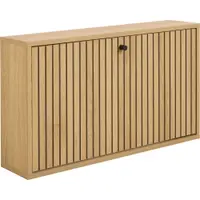 Pantofar în culoare naturală cu deschidere înclinată cu aspect de lemn de stejar 72x43x17 cm Albany – Actona