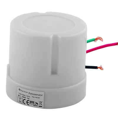 Fotosenzor IP44 25A 3000W Alb