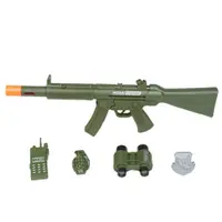 Set militar pentru copii cu automat, binoclu, insigna, grenada si walkie-talkie Force Fighting