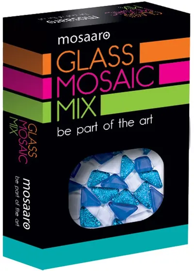 Amestec de mozaic Mosaaro - Albastru, Alb, sclipici albastru