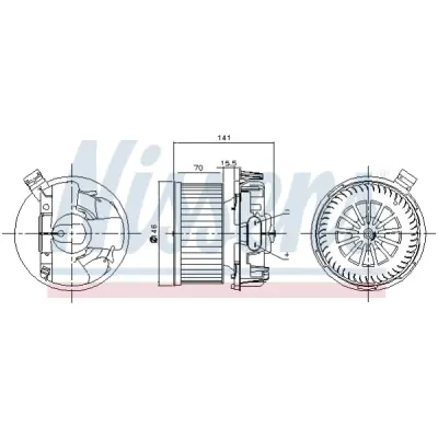 Ventilator, habitaclu NISSENS 87209