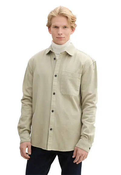 Camasa relaxed fit de bumbac - Verde deschis