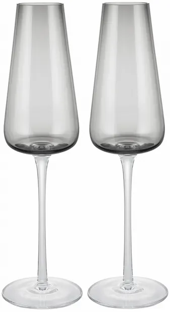 Set 2 pahare de șampanie Blomus - Belo, 200 ml, gri