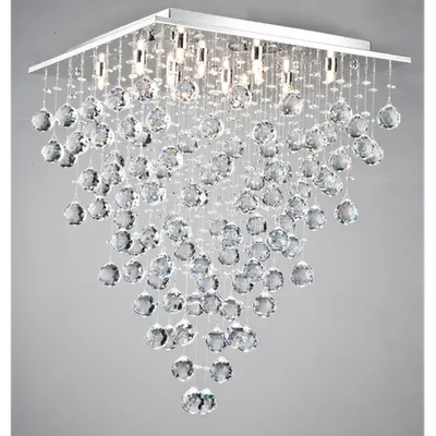 Plafoniera Modern Swirl,16 becuri dulie G9, 230V,D.60cm, H.76 cm,Nichel