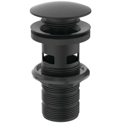 Ventil chiuveta baie click-clack negru mat cu preaplin Ideal Standard Multisuite