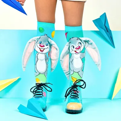 Șosete lungi colorate Madmia pentru băieți Hop Hop Bunny 6-99 ani