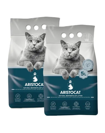 ARISTOCAT Bentonite Plus Nisip litiera pisici, din bentonita 10 l (2 x 5 l)