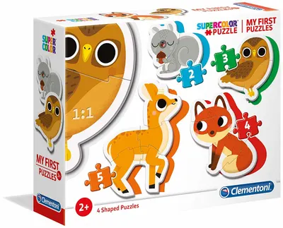 Puzzle bebe Clementoni 4 în 1 - Animalele din padure