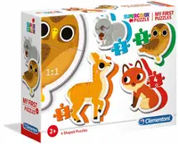 Puzzle bebe Clementoni 4 în 1 - Animalele din padure