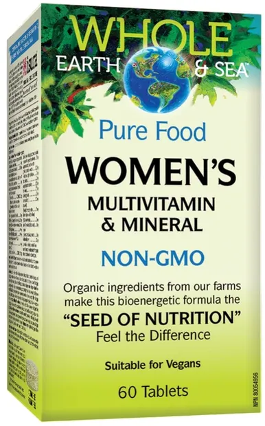 Whole Earth & Sea Women's Multivitamin & Mineral, 60 tablete, Natural Factors