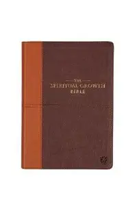The Spiritual Growth Bible, Study Bible, NLT - New Living Translation Holy Bible, Faux Leather, Chocolate Brown/Ginger
