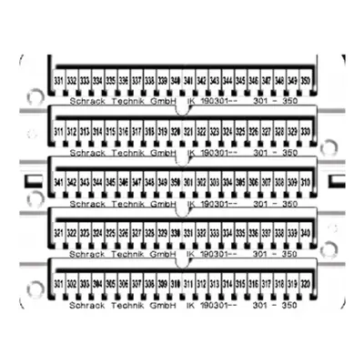 Etichete pentru cleme şir 301-350 (2x)
