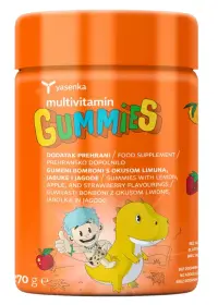 Jeleuri cu 11 vitamine + iod, sustin creșterea sănătoasă și concentrarea la copii peste 3 ani+, 60 jeleuri