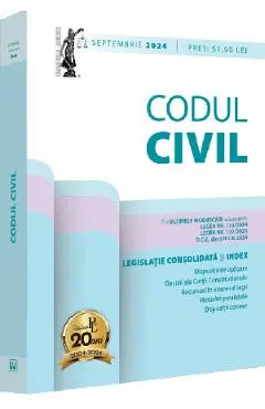 Codul civil. Legislatie consolidata si Index Septembrie 2024