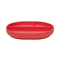 Farfurie pentru copii roșie din silicon 17x21,5 cm Enkei – OYOY Mini