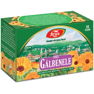 Galbenele, D103, ceai la plic, Fares | 20 plicuri