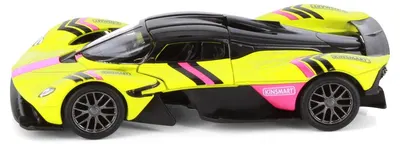 Mașină metalică Kinsmart - Aston Martin Valkyrie Livery Edition, 1:36, galbenă