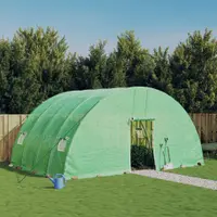 Gossi sera cu cadru din otel, verde, 24 m2, 6x4x2,85 m