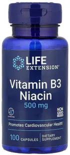 Vitamina B3 Niacin, 500 mg, 100 capsule, Life Extension