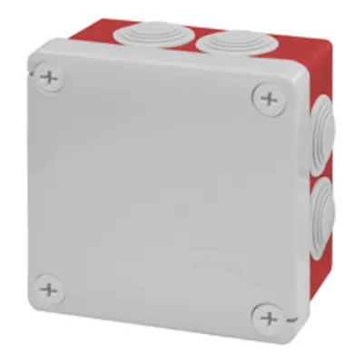 Doza de legaturin100x100x50mm IP55 GW 960°C RED THERMOPLASTIC