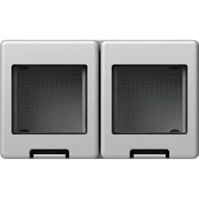 Modul doza montaj Cubo IP55 gri 2x2M, TEM Modul TEM-AQ22GY-U