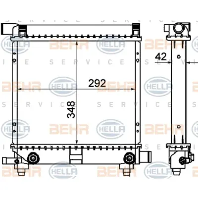 Radiator, racire motor HELLA 8MK 376 711-311