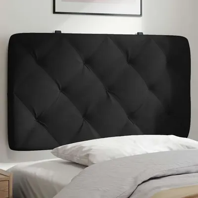 vidaXL Pernă tăblie de pat, negru, 80 cm, catifea