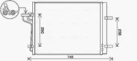 Condensator climatizare (cu uscator) potrivit FORD FOCUS III, KUGA II, TOURNEO CONNECT V408 NADWOZIE WIELKO, TRANSIT CONNECT V408 MINIVAN 1.5-2.5 07.12-