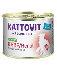 KATTOVIT Feline Diet Niere/Renal hrana pisici afectiuni renale, curcan 185 g