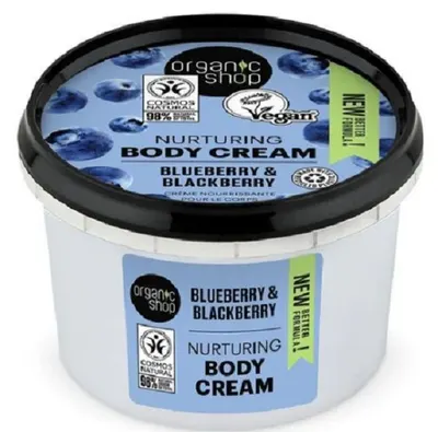 Organic Shop Cremă de corp Blueberry & Blackberry, 250 ml