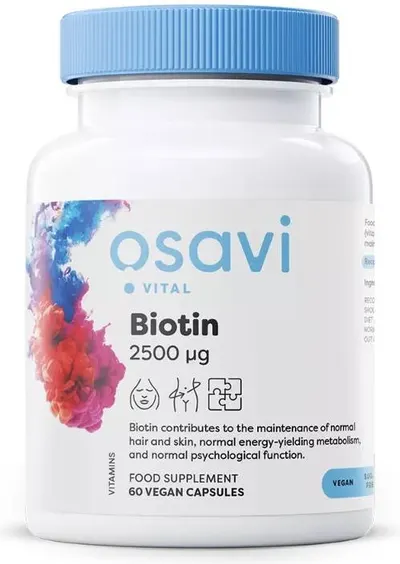 Biotin, 2500 mcg, 60 capsule, Osavi