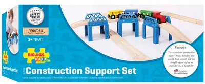 Set din lemn Bigjigs - Constructie suplimentara pentru trenuri