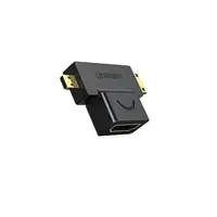 Adaptor Micro Hdmi+mini Hdmi M- Hdmi F, Ugreen 20144 (negru)