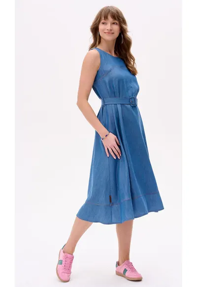 Rochie evazata din lyocell Viviana