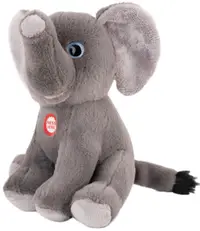 Jucărie de pluș Amek Toys - Elefant cu sunet, 20 cm