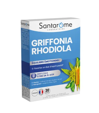 Griffonia Rhodiola, 20 fiole, Santarome