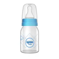 Biberon sticla cu tetina din silicon rotunda, 125ml, Wee Baby