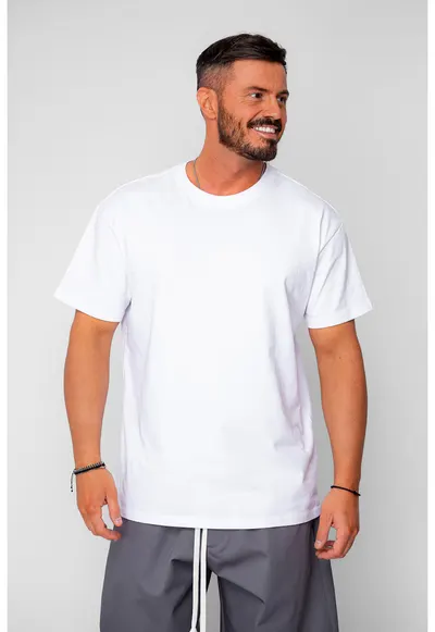 Tricou The One Heavy Oversized Premium Off White 20423 - Alb
