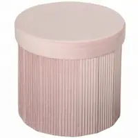 HOMCOM Puf de depozitare Bancă de depozitare pliabilă 35 L 38x38x38 cm Tapițat în catifea Cufăr de depozitare rotund Roz | Aosom Romania