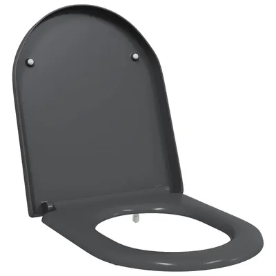 vidaXL Capacul de toaletă Antracit 49 x 36 x 4 cm Duroplast