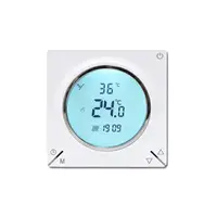 Termostat Techstar® TH-12, Ecran Digital, Incastrabil, 16A, 3500W, Alimentare 220V, Senzor Pardoseala, Alb