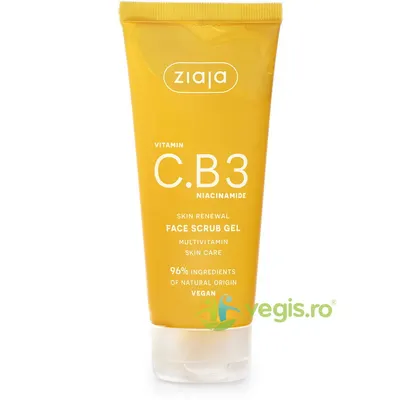 Gel Exfoliant pentru Toate Tipurile de Piele cu Vitamina C.B3 si Niacinamide 100ml